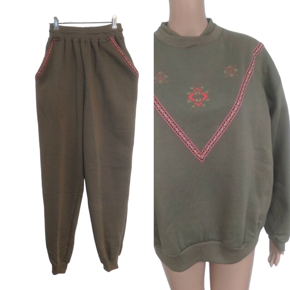 Vintage 80s Sweatshirt and Pants by Bold Spirit M